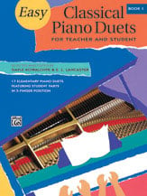 Easy Classical Piano Duets for Teacher and Student piano sheet music cover Thumbnail
